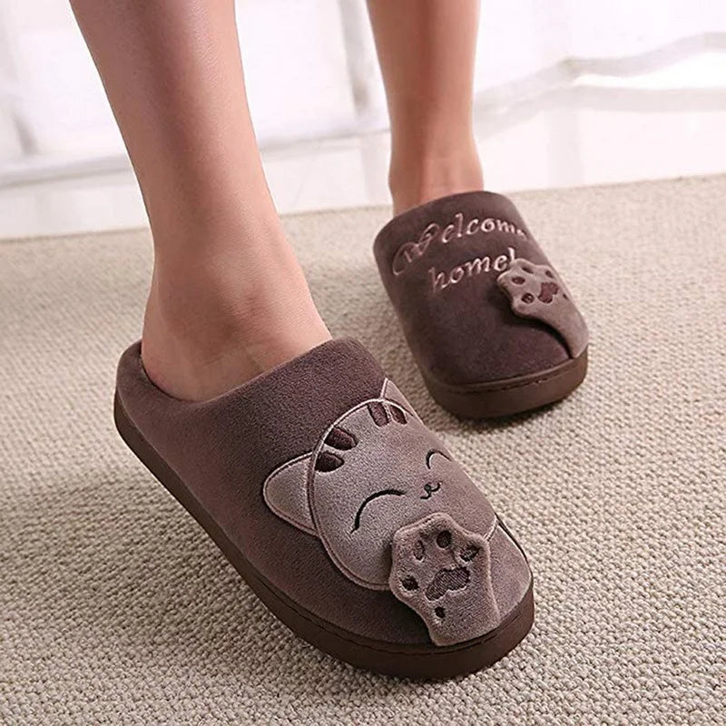 Cute Cartoon Embroidered Flats Slippers