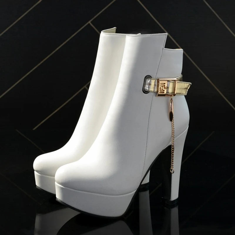 Women High Heels Ankle Boots