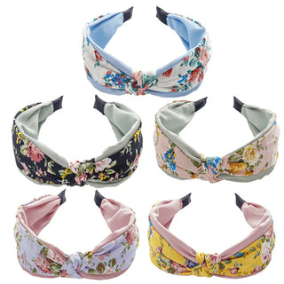 Double Floral Printed Scrunchies Hairband