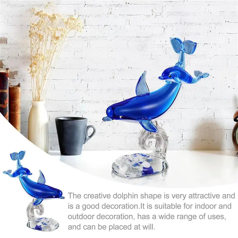 Crystal Dolphin Ornament Figurine Décor