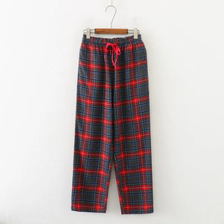 Knitted Cotton Plaid Sleep Sports