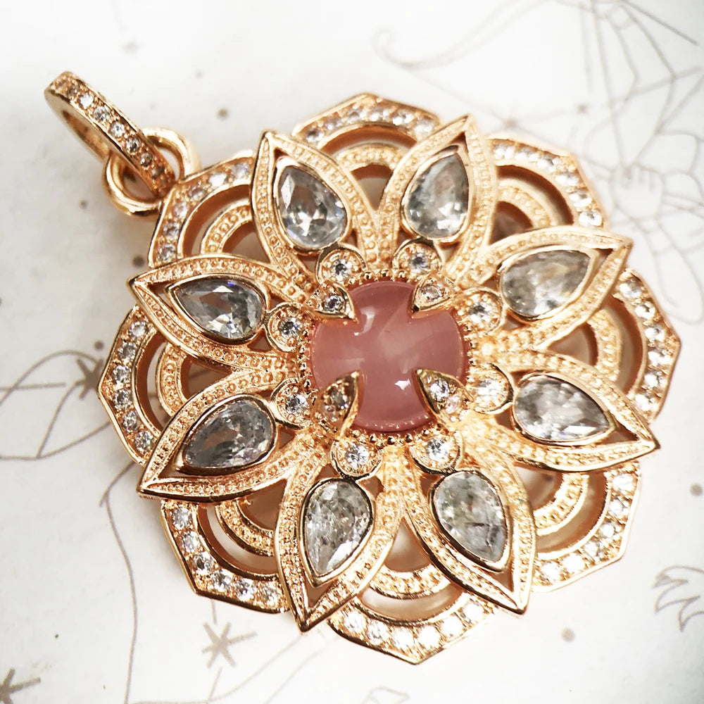 Flower Pink Lotus Pendant