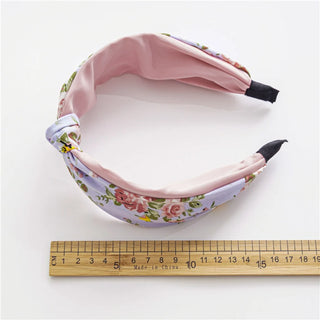 Double Floral Printed Scrunchies Hairband