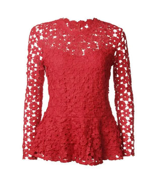 Long sleeve Crochet Lace Top