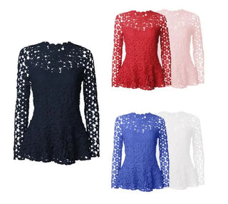 Long sleeve Crochet Lace Top