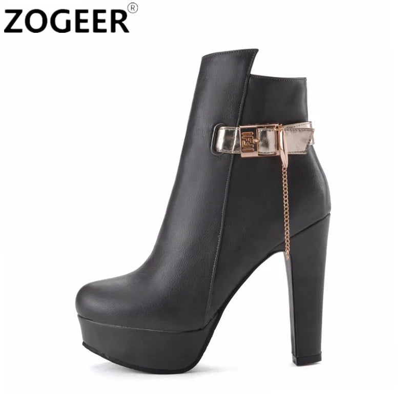 Women High Heels Ankle Boots