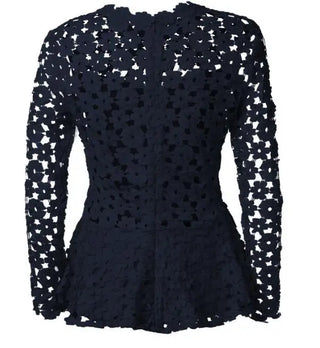 Long sleeve Crochet Lace Top