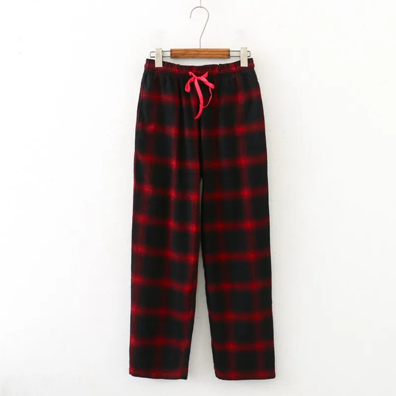 Knitted Cotton Plaid Sleep Sports