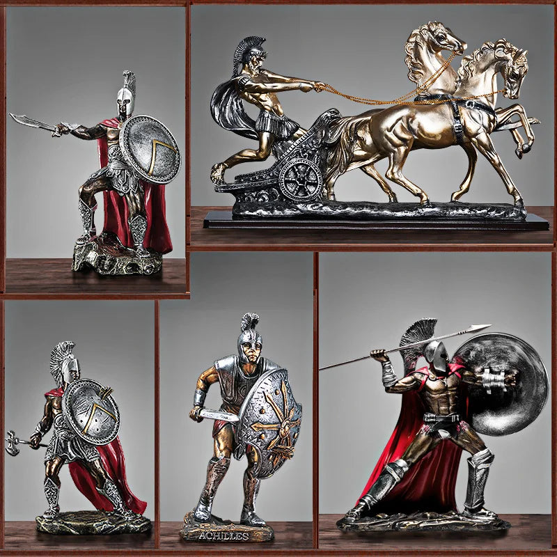 Spartan Warrior Statue Figure Decorate