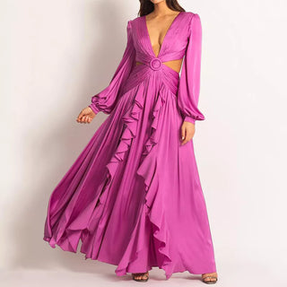 Elegant High Waist Maxi Dress