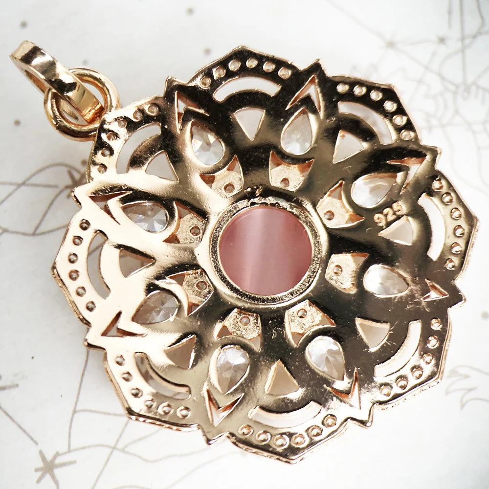 Flower Pink Lotus Pendant