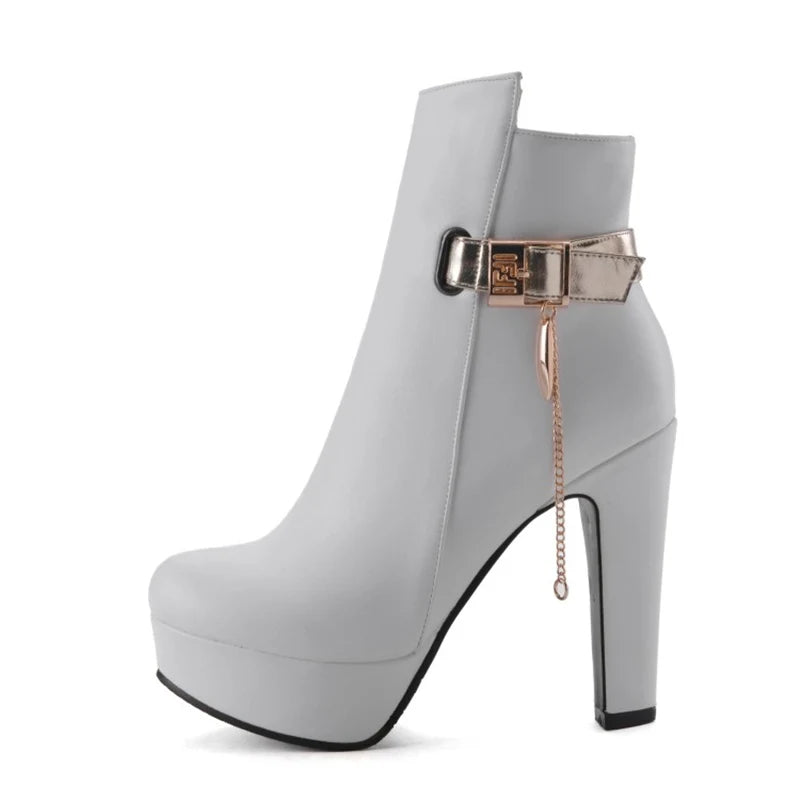 Women High Heels Ankle Boots