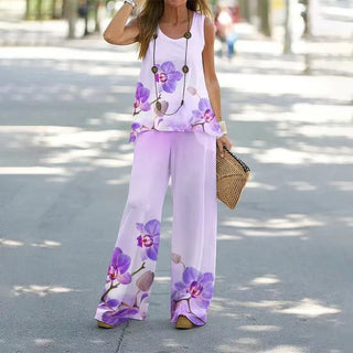 Women's Printed Two-piece Suit
