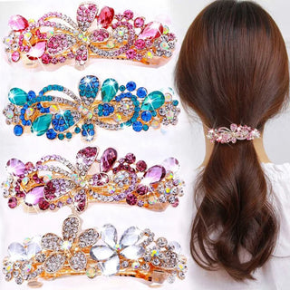 Rhinestone Butterfly Ponytail Hairpin