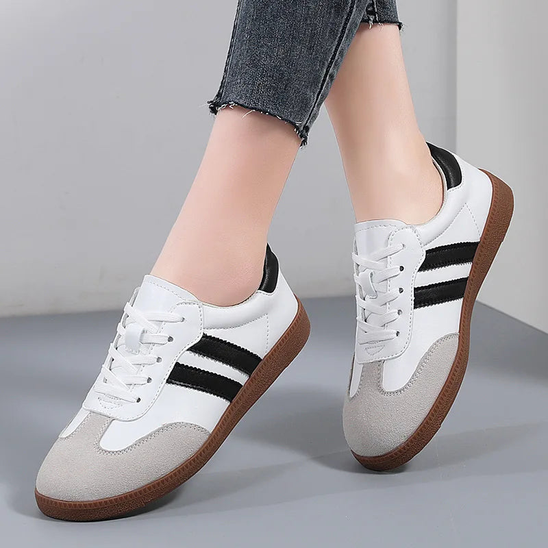 Classic Ladies Leather Sneakers