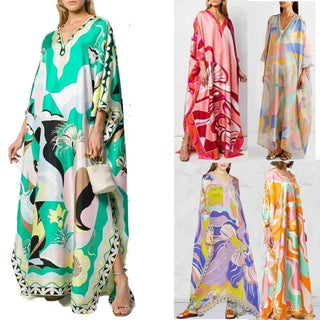 Plus Size Beach Floral Maxi Dress