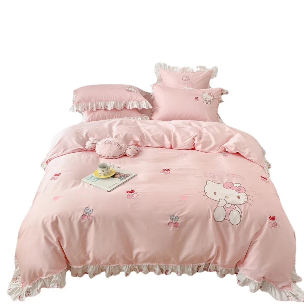 Hello Kitty Cotton Bedding Set