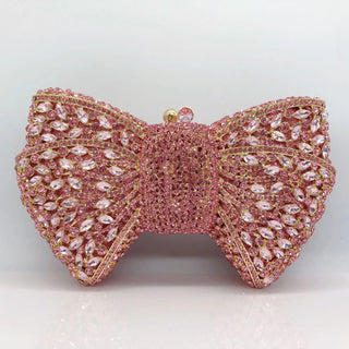 Bow Rhinestone Woman Clutch Stone Fashion Evening Bag Diamond Crystal Wedding Party Bridal Purse Banquet Gala New Handbag