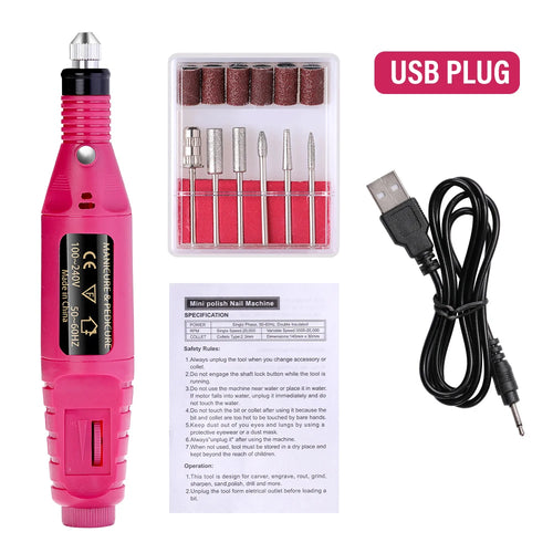 Electric Nail Drill Machine Set