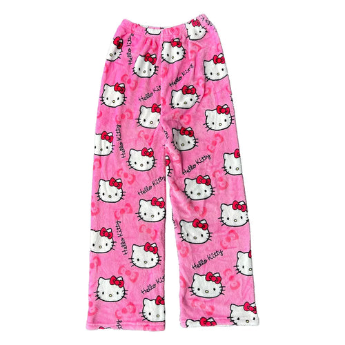 Women Warm Woolen Cartoon Pajamas