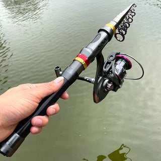 Superhard Telescopic Fishing Rod & Reel Set
