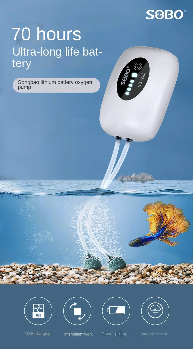 Ultra Silent Aquarium Oxygen Air Pump