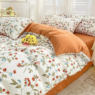 Floral Leaves Duvet Cover Bedding Set