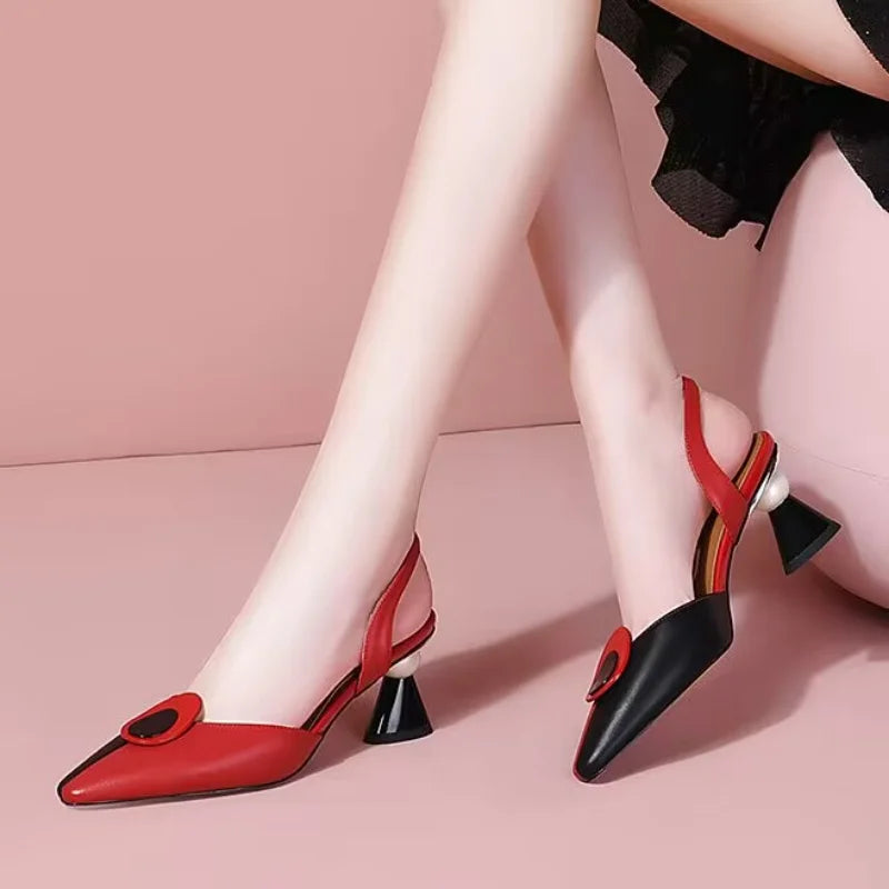 Women Slip-on Square Heel Pumps