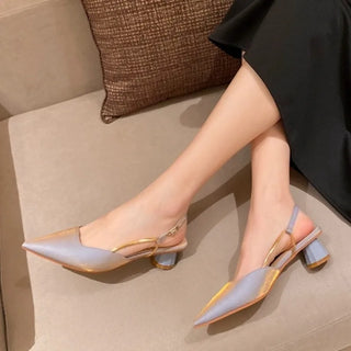 Pointed Toe Buckle Strap Sandals