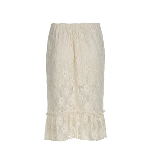 Lace Transparent Low Rise Midi Skirt