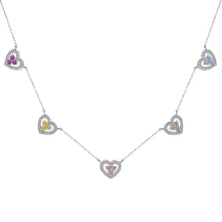 Sparkling Hollow Diamond Pendant Necklace