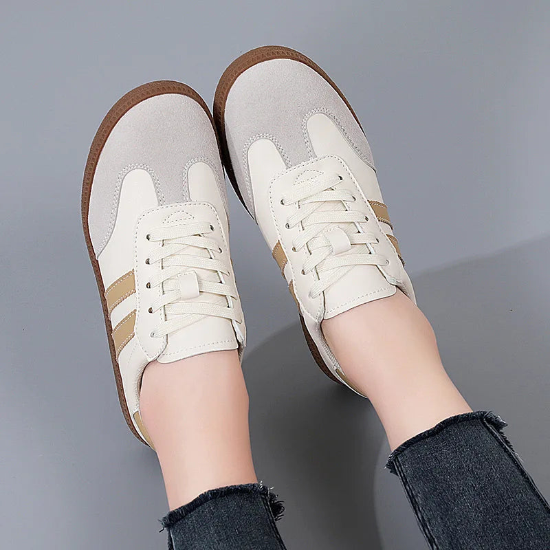 Classic Ladies Leather Sneakers