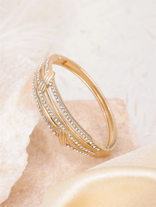 Luxury Open Side Crystal Bangles Set