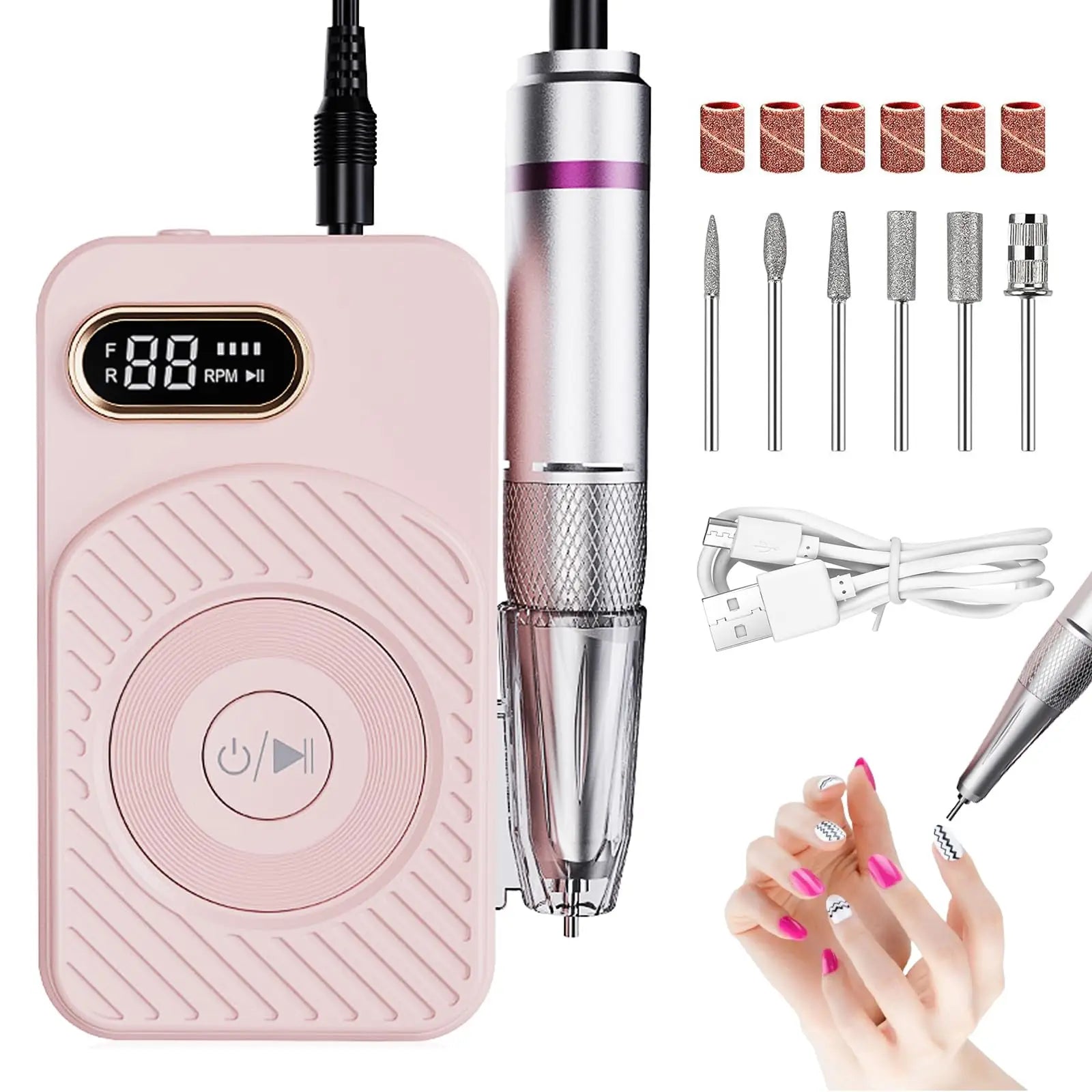 Electric Nail File Machine Set