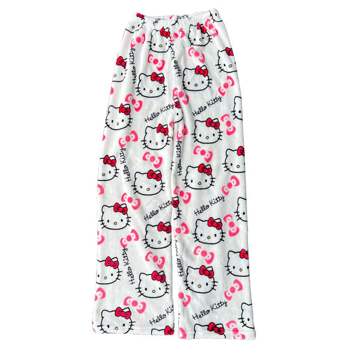 Women Warm Woolen Cartoon Pajamas