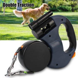 Auto Retractable Dual Dog Leash