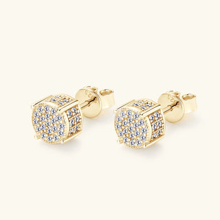 Sparkle Moissanite Piercing Stud Earrings