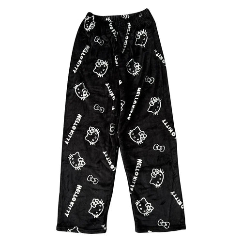 Women Warm Woolen Cartoon Pajamas