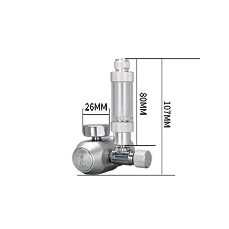 Aquarium CO2 Aluminum Pressure Gauge Regulator