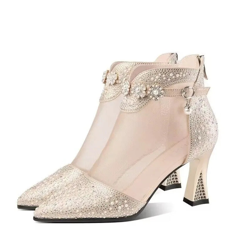 Rhinestone High Heel Comfortable Shoe