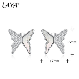 Sterling Silver Butterfly Stud Earrings