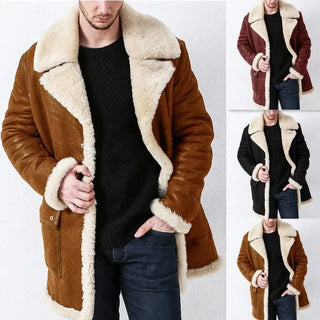 Leather & Fur Integrated Thickened Jacket