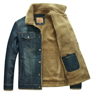 Denim Fleece Thick Warm Jeans Coat