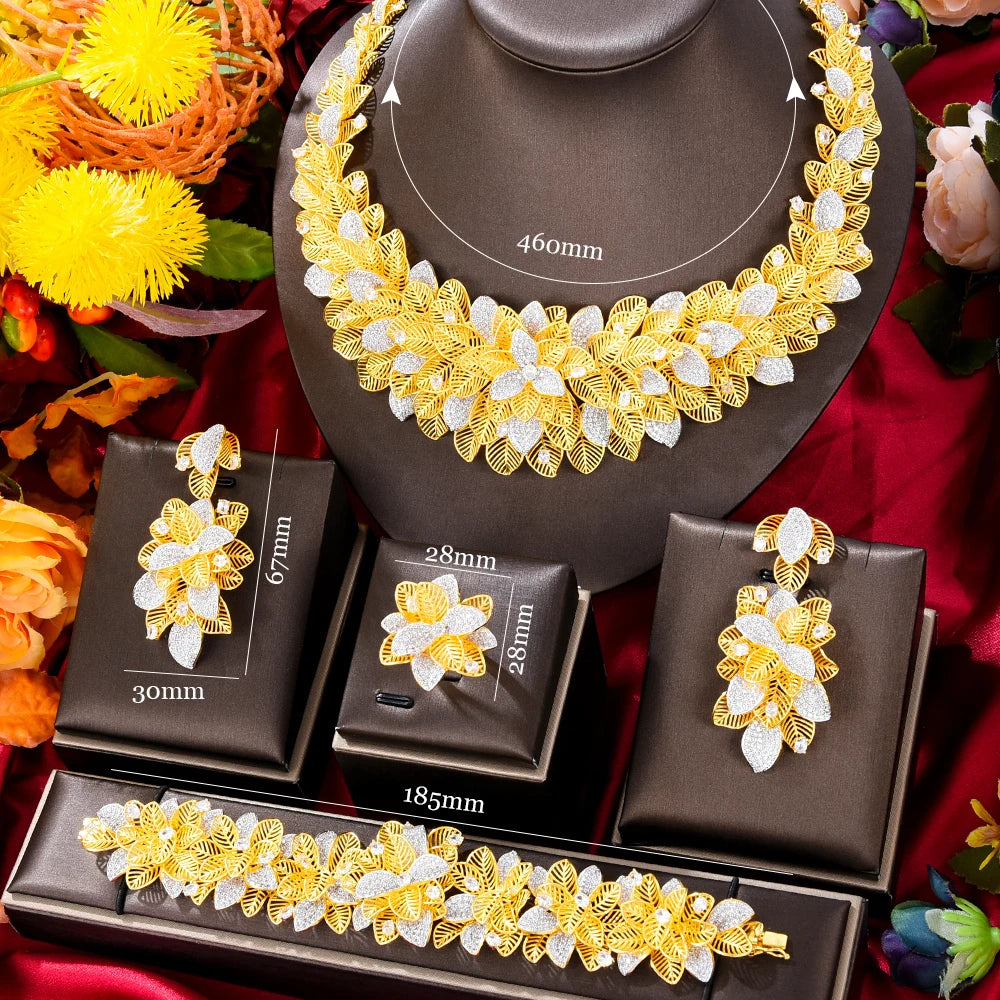 Luxury 4pcs Dubai Jewelry Sets