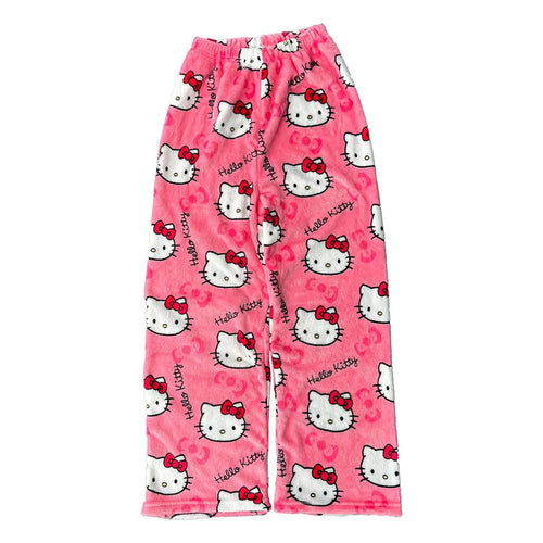 Women Warm Woolen Cartoon Pajamas