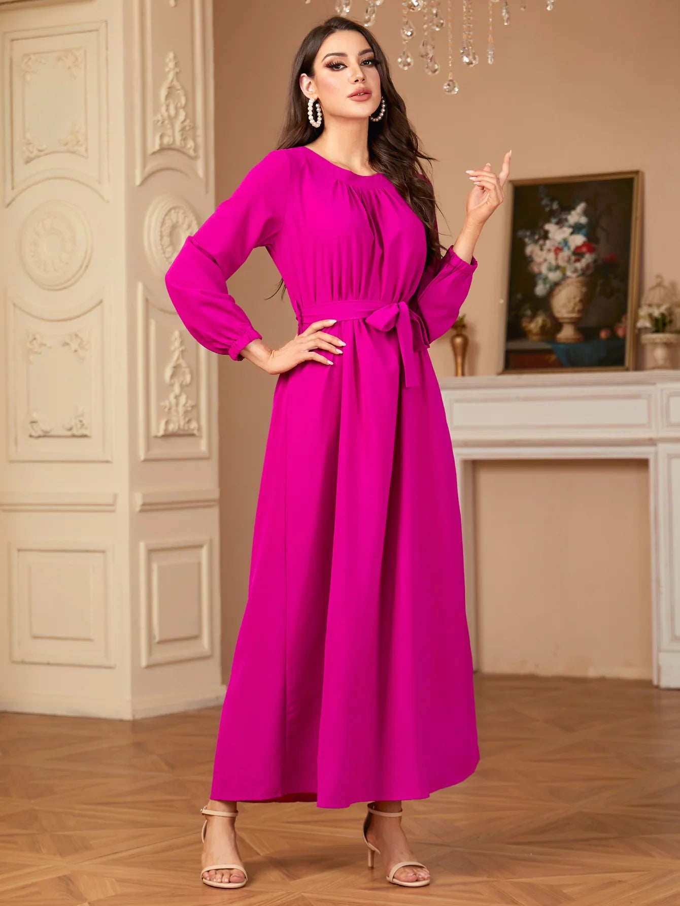 Elegant Muslim Women Maxi Dress