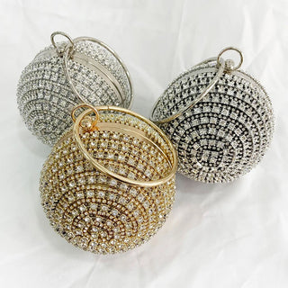 Diamond Round Ball Shoulder Clutch Purse