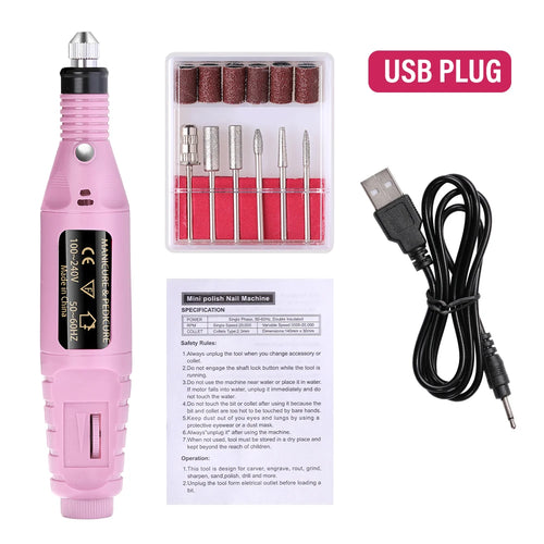 Electric Nail Drill Machine Set