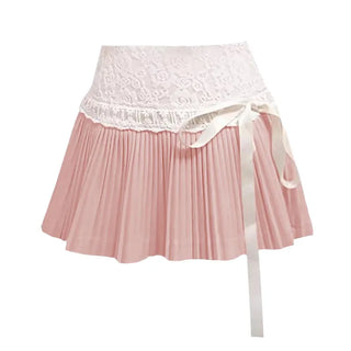 Lace Up Bow Cute Short Skirt