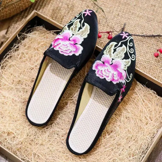 Embroidered Soft Non Slip Slippers